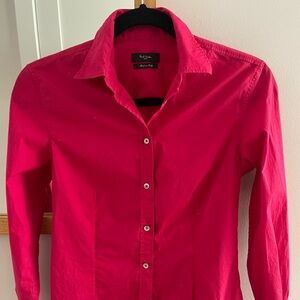 Paul Smith Women’s Hot Pink Collared Button Down Long Sleeve